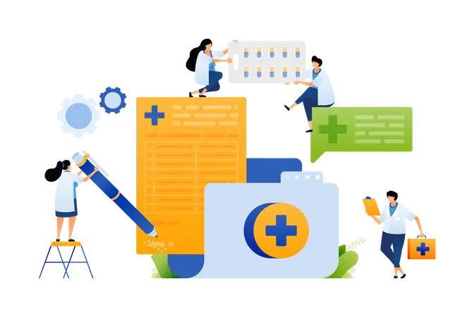 Organizing Patient Records  Illustration