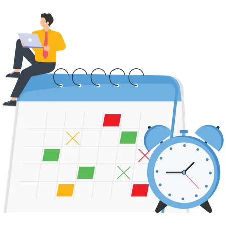 Organizing schedule  Illustration