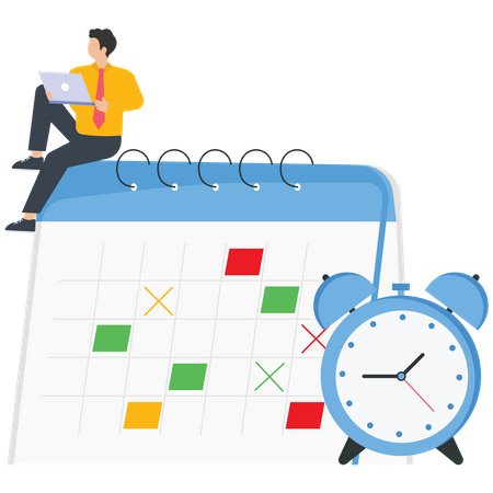 Organizing schedule  Illustration