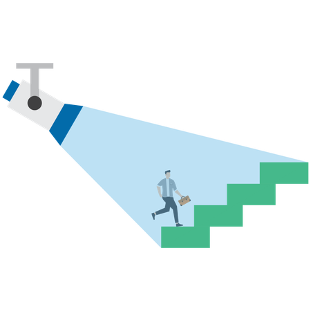 Orientação profissional ou aconselhamento para progredir na carreira  Ilustração