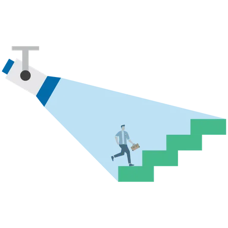 Orientação profissional ou aconselhamento para progredir na carreira  Ilustração