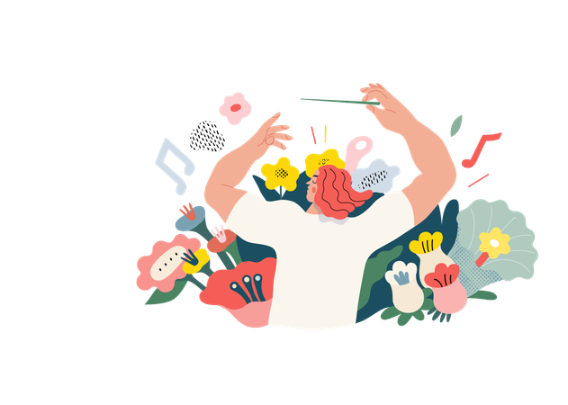 Orquestra de flores  Illustration