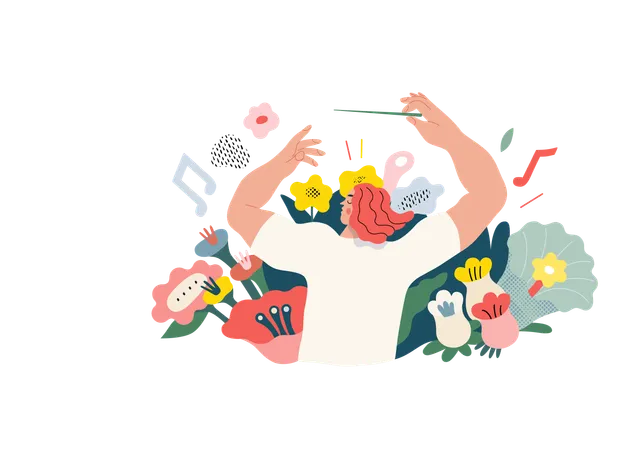 Orquestra de flores  Illustration