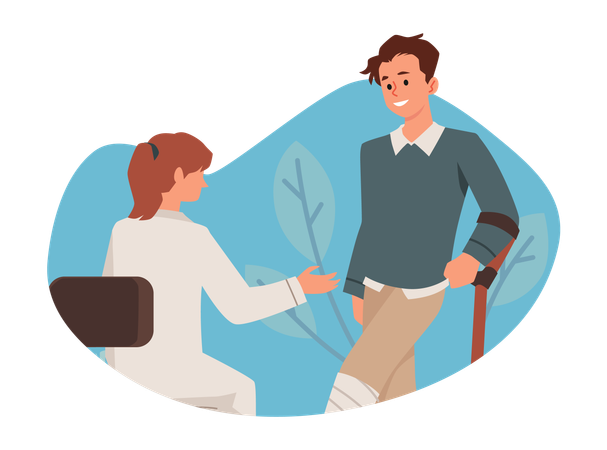 Orthopedic doctor appointment  Illustration