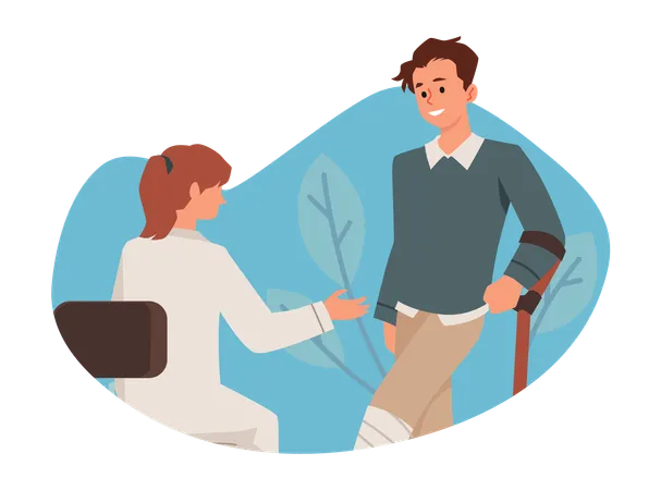 Orthopedic doctor appointment  Illustration