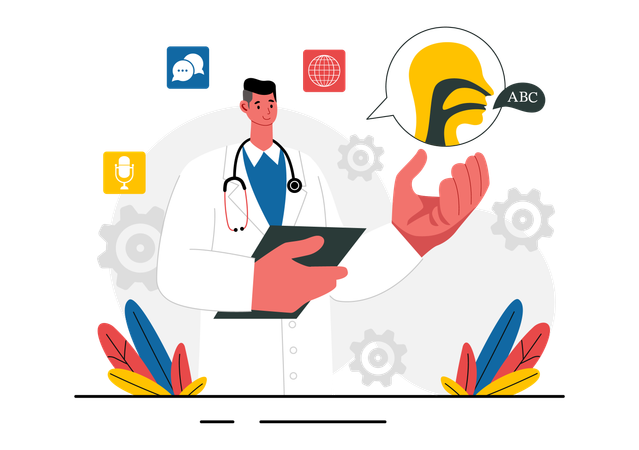 Médecin orthophoniste  Illustration