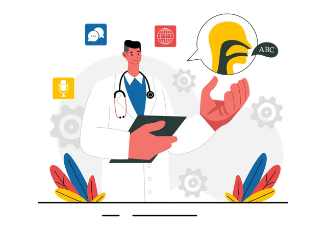 Médecin orthophoniste  Illustration