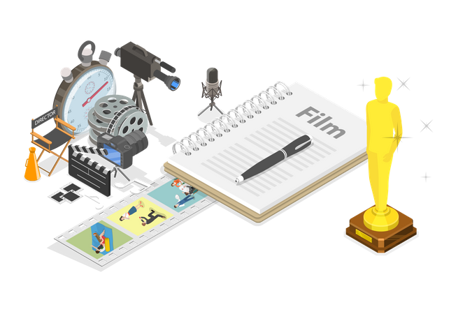 Oscar Award Filmmaking  Illustration