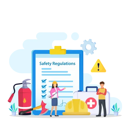 OSHA Occupational Safety And Health Administration For Business And Organization Vector Illustration