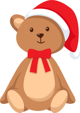 Oso de navidad  Ilustración