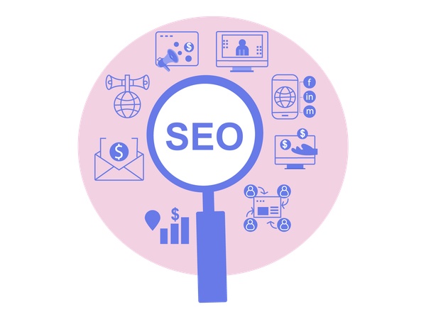 Otimização de mecanismos SEO  Illustration