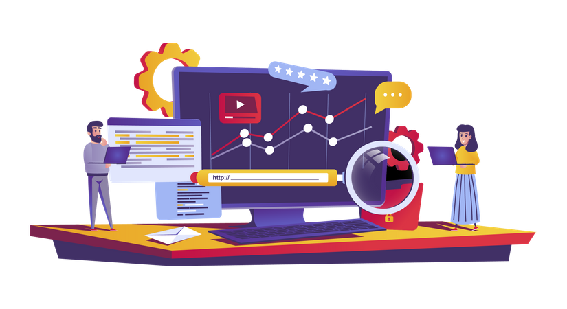 Otimização de SEO  Ilustração