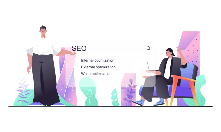 Otimização de SEO  Ilustração