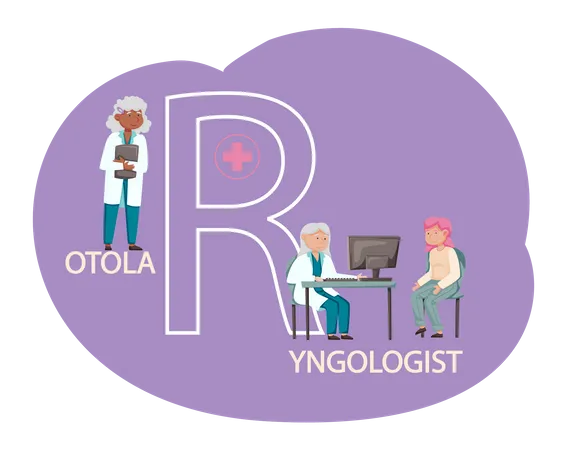 Otolaryngologist doctor  Illustration