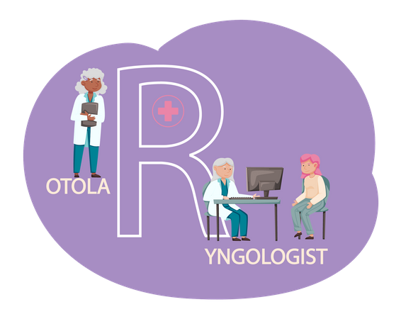 Otolaryngologist doctor  Illustration