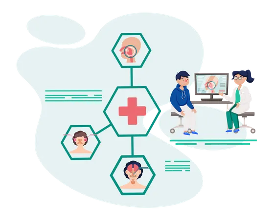 Otolaryngology diseases treatmrnt  Illustration