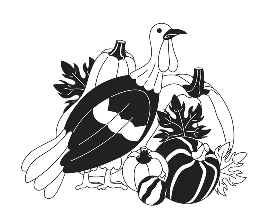 Calabazas de pavo de otoño  Illustration