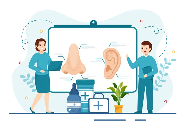 Otorhinolaryngology chart  Illustration