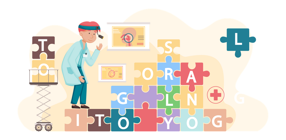 Otorhinolaryngology healthcare  Illustration