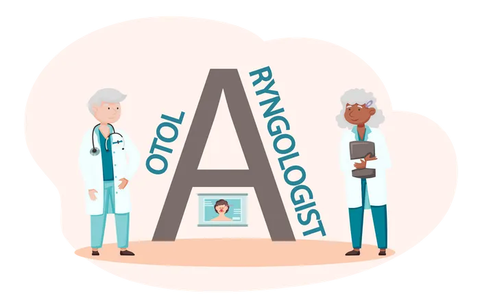 Otorhinolaryngology healthcare  Illustration