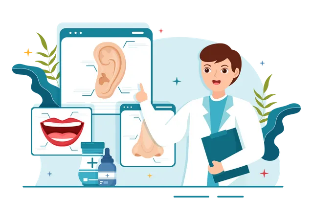 Otorhinolaryngology Specialist  Illustration