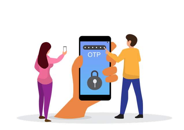 OTP authentication  Illustration