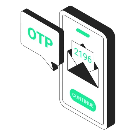 Otp code  Illustration