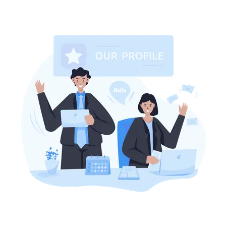 Our team business profile  Illustration