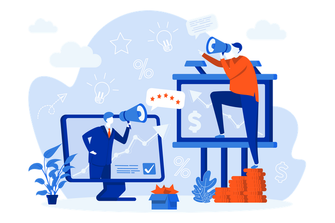 Outbound marketing  Illustration