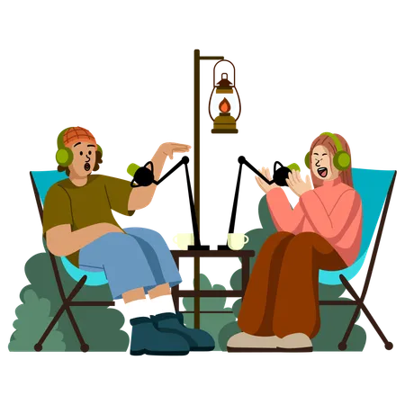 Outdoor Camping Podcast  Illustration