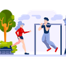 outdoor exercise illustration