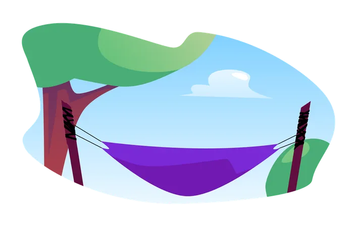 Outdoor hammock tranquility  Illustration