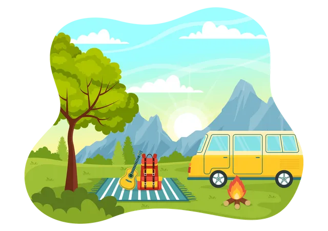 Outdoor trip  Illustration