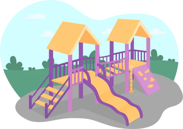 Outdoors playground  Illustration