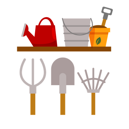 Outils de jardinage  Illustration