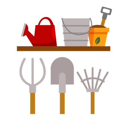 Outils de jardinage  Illustration