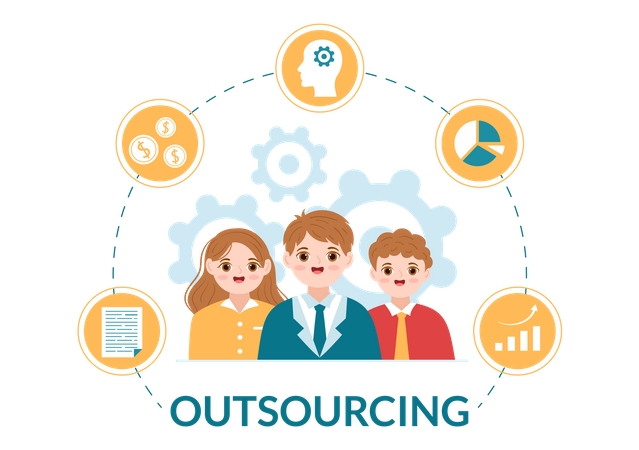 Outsourcing Business Illustration