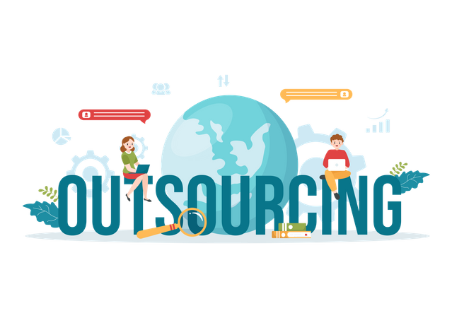 Outsourcing Business  Illustration