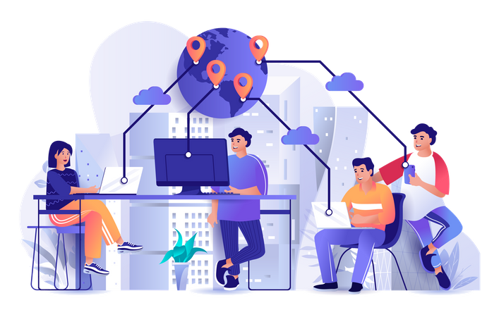 Outsourcing Company  일러스트레이션