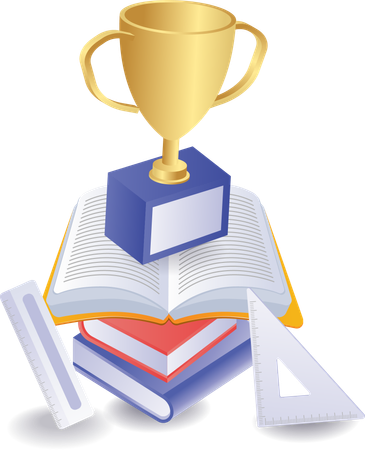 Outstanding school student trophy  Illustration