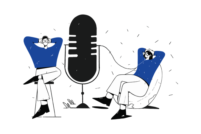 Ouvir podcast  Ilustração