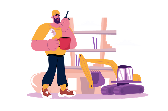 Ouvrier du batiment Illustration