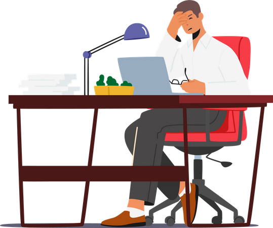 Overload Businessman  Illustration