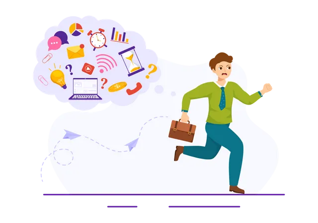 Overloading Business  Illustration