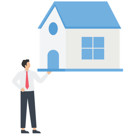 Overpay in real estate and house mortgage  Illustration