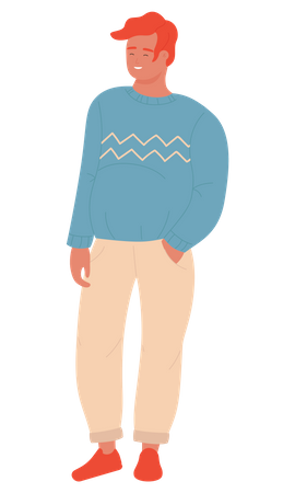 Overweight Boy  Illustration