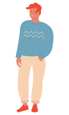 Overweight Boy  Illustration
