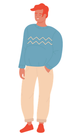 Overweight Boy  Illustration