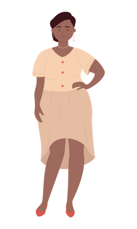 Overweight Lady  Illustration