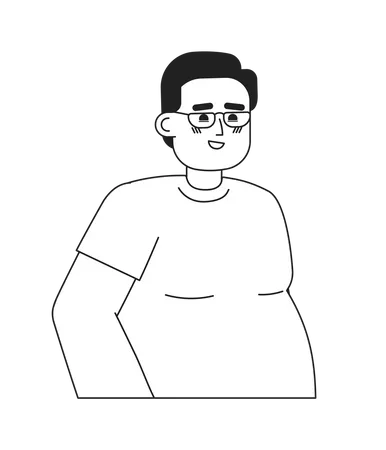 Overweight man  Illustration